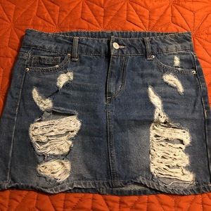 Denim mini skirt